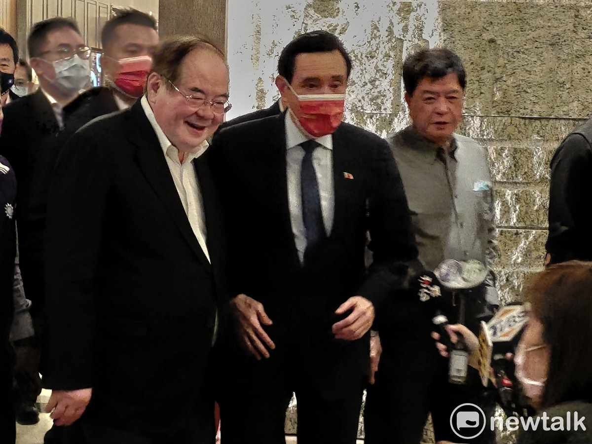 前總統馬英九出席國民黨中常委餐敘。 圖：黃建豪/攝