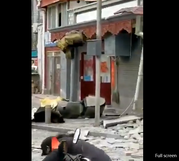 北京西城區驚傳一家海鮮餐廳發生爆炸事件，不過該報導已貝中國官方下架。 圖 : 翻攝自@Michael90656953 twitter