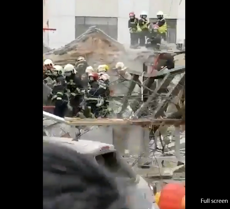 北京西城區驚傳一家海鮮餐廳發生爆炸事件，不過該報導已貝中國官方下架。 圖 : 翻攝自@Michael90656953 twitter