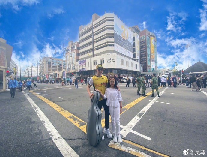 吳尊和女兒Nei Nei。 圖：翻攝自吳尊微博
