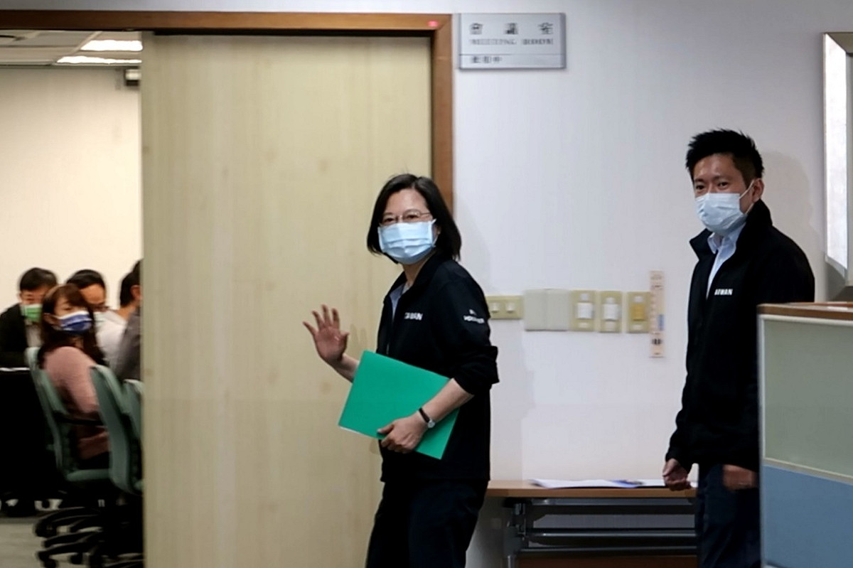 總統蔡英文24日出席民進黨中常會 圖：林朝億/攝