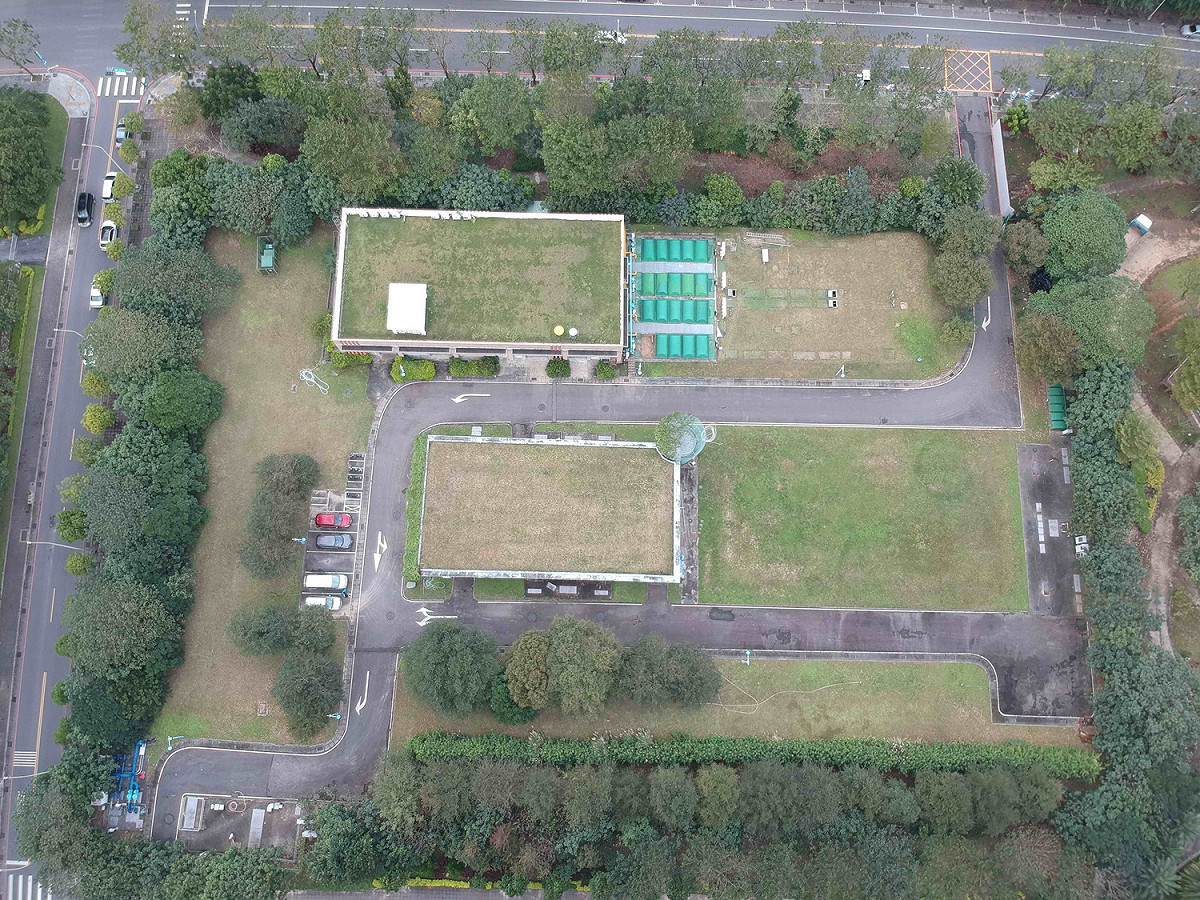 北大特區污水廠位於新北市樹林區的學府路，靠近萬坪公園一帶，主要處理臺北大學及新北市北大特區內產出之生活污水。 圖：新北市水利局提供