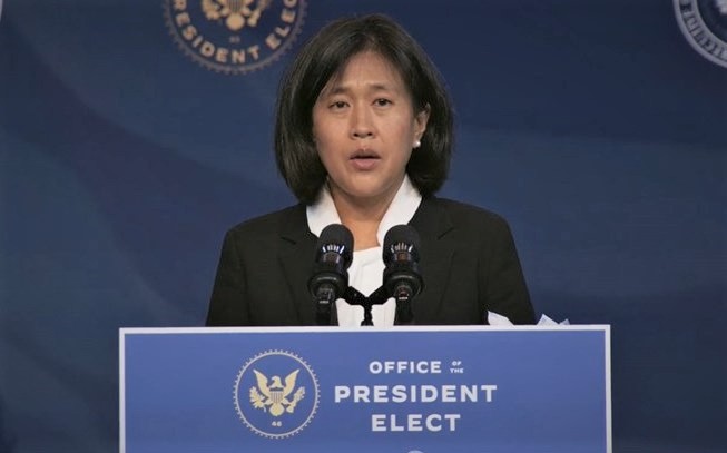 聯邦參議院17日以98票贊成、無人反對的壓倒性票數通過戴琪出任美國貿易代表任命案。 圖：翻攝拜登臉書（資料照片）