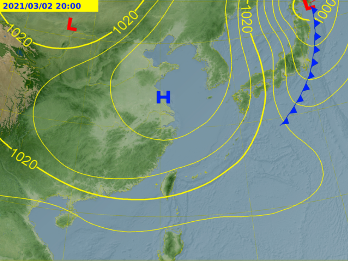 氣象局表示，下週二、週三(2日、3日)因東北季風增強，北台灣將轉濕涼。 圖：中央氣象局/提供