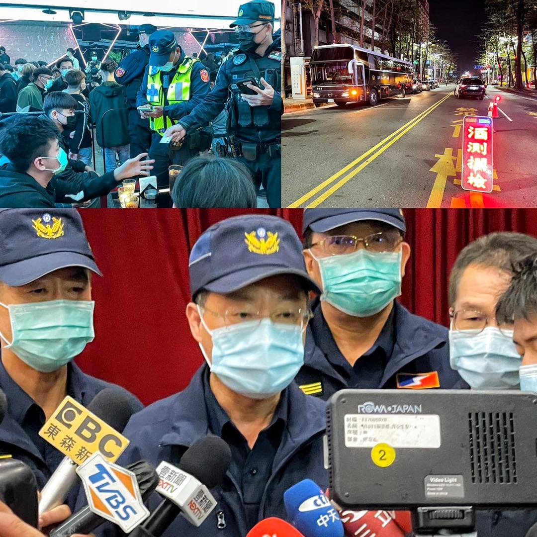 高市警局日前動員453名警力掃蕩查察夜店，黃局長親自主持勤前教育，宣示決心，告誡業者，嚴禁鬥毆及酒駕。 圖/高雄市政府警察局提供