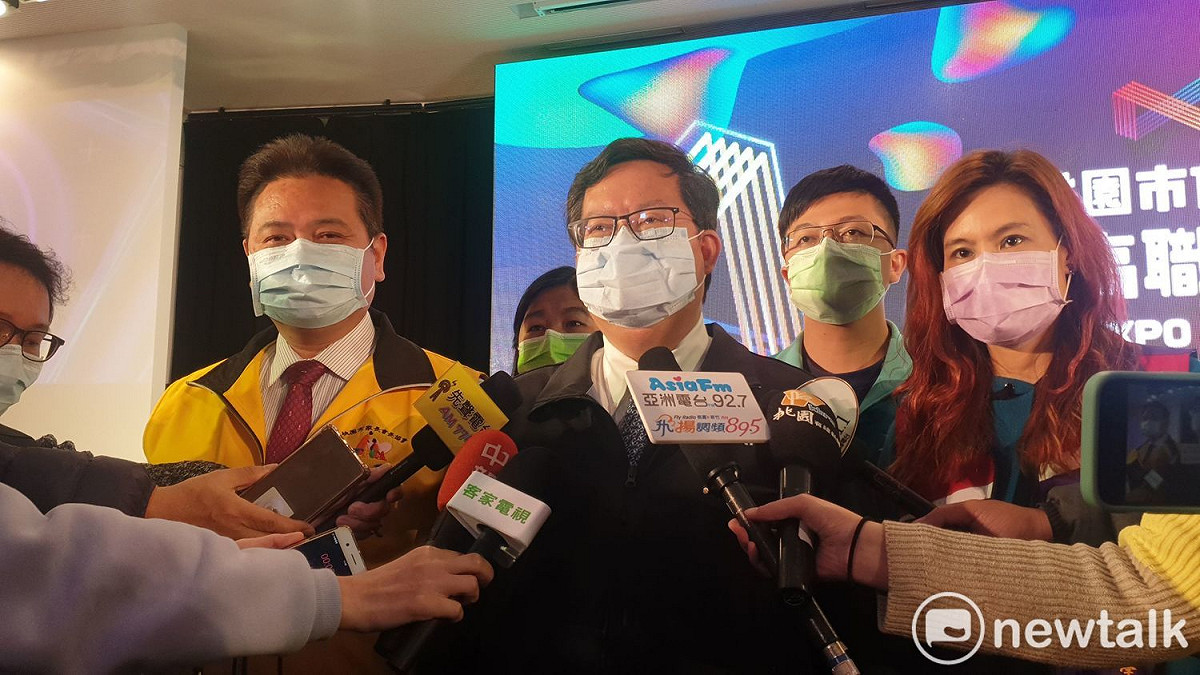 鄭文燦表示，桃園市會百分之百按照中央擬訂的施打計畫來執行。 圖：林昀真/攝