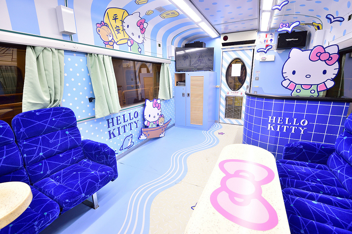 回程交通則安排全台最萌的觀光列車「環島之星Hello Kitty繽紛列車」。 圖：交通部提供。