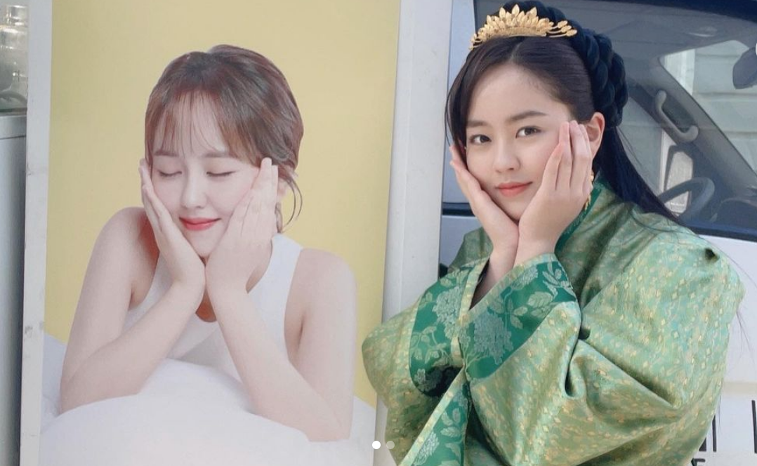 童星出身的21歲韓國女星金所炫飾演劇中的平岡公主。 圖：翻攝自金所炫IG