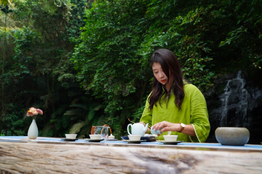 阿里山茶旅活動是藉由在地茶旅達人、茶旅體驗環境氛圍，來推廣阿里山好茶及多元品茗方式。 圖：阿里山國家風景管理處／提供