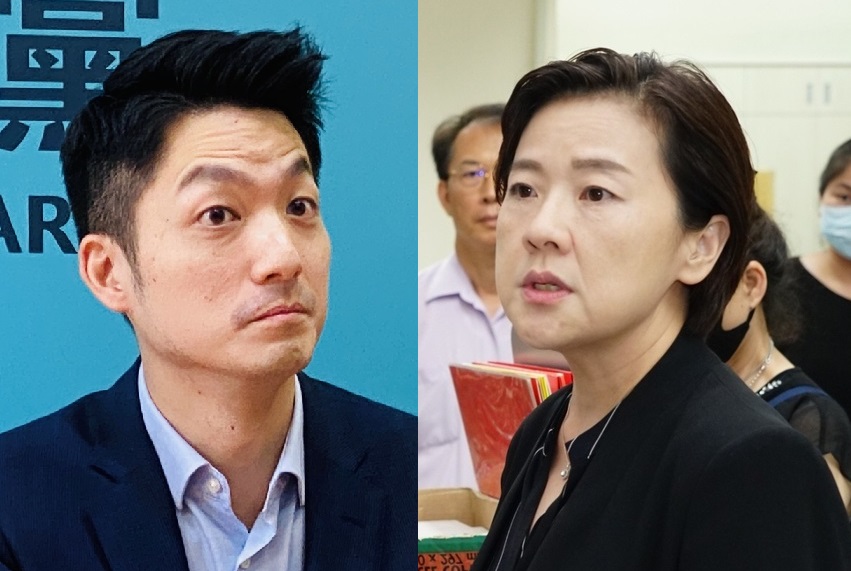 國民黨立委蔣萬安（左）、台北市副市長黃珊珊（右）。 圖：新頭殼合成