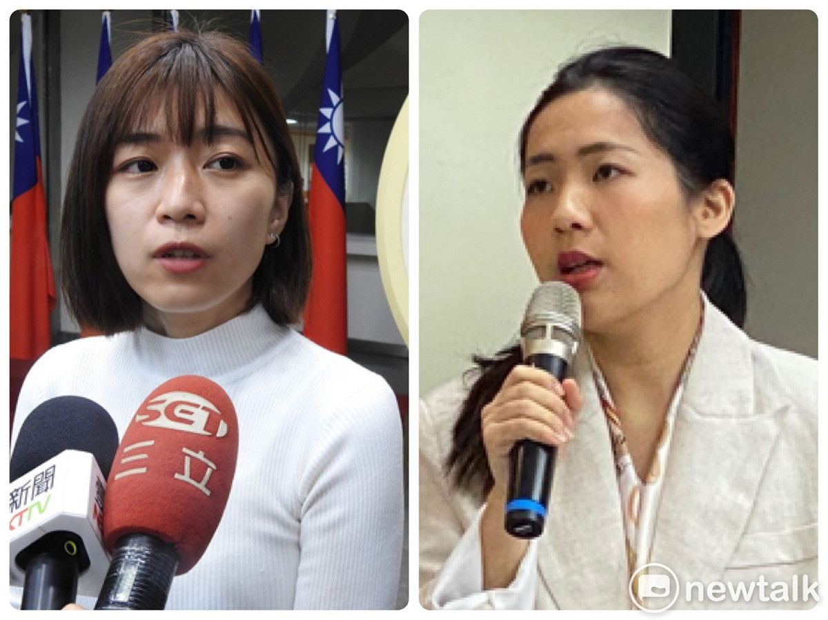 無黨籍台北市議員林穎孟（左）與國民黨台北市議員徐巧芯（右）互槓。 圖：新頭殼合成照