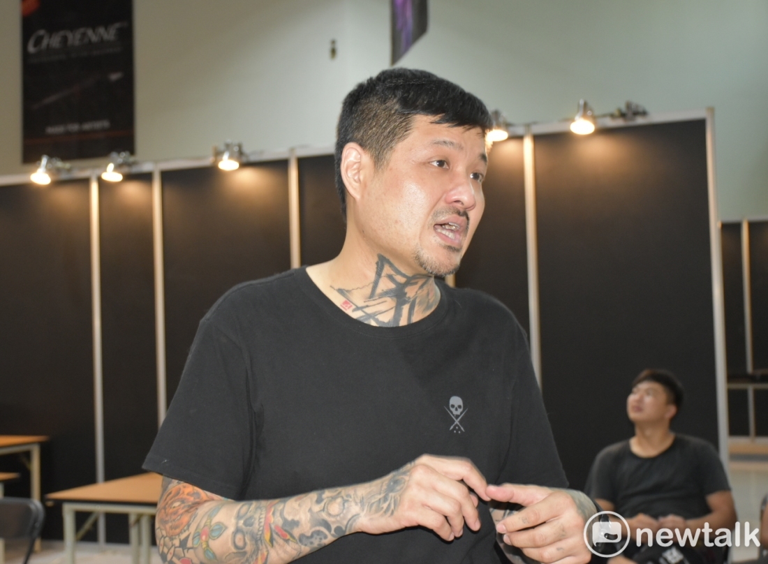首度紋身陳運泰舉辦台灣最多屆國際紋身展。 圖：孫家銘/攝