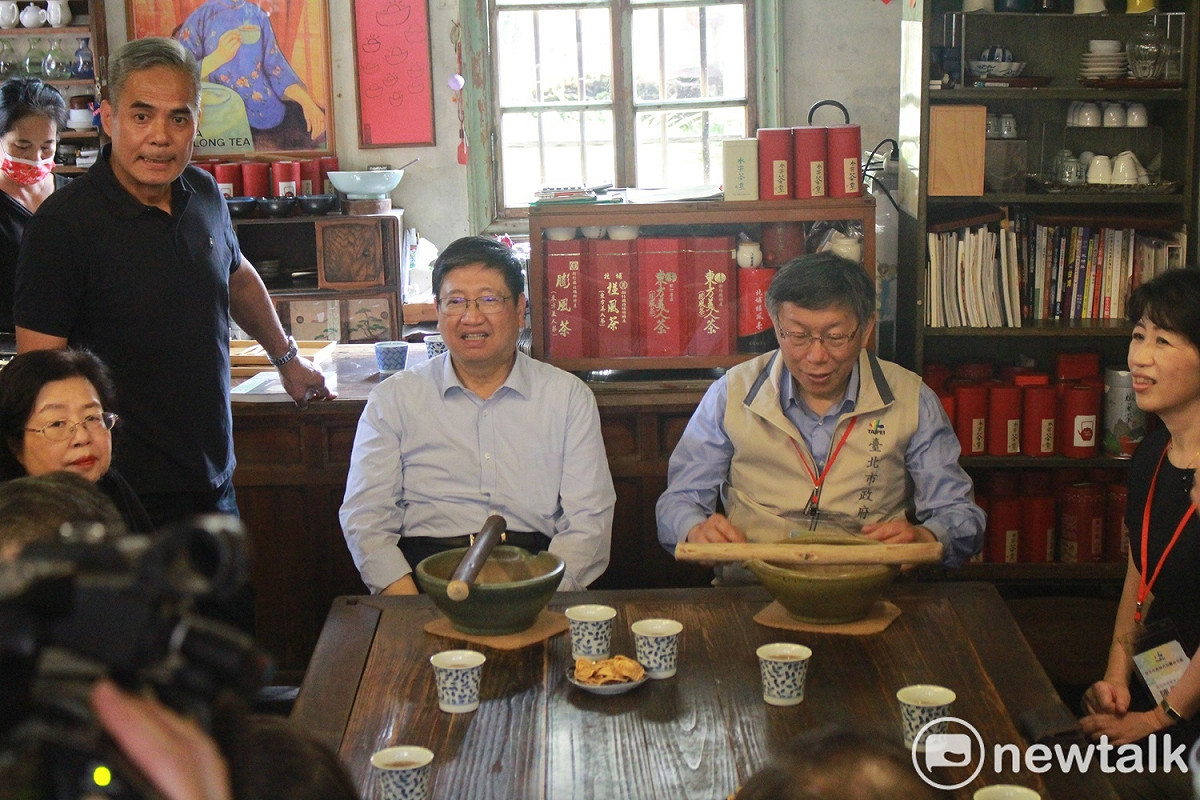台北市長柯文哲、新竹縣長楊文科。 圖：周煊惠 / 攝