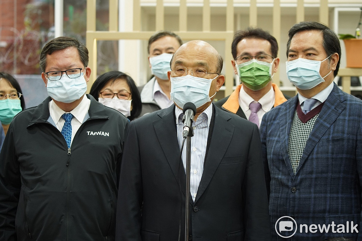 蘇貞昌表示，有關疫苗施打行程，指揮中心都有依照步驟跟規劃。 圖：林昀真／攝