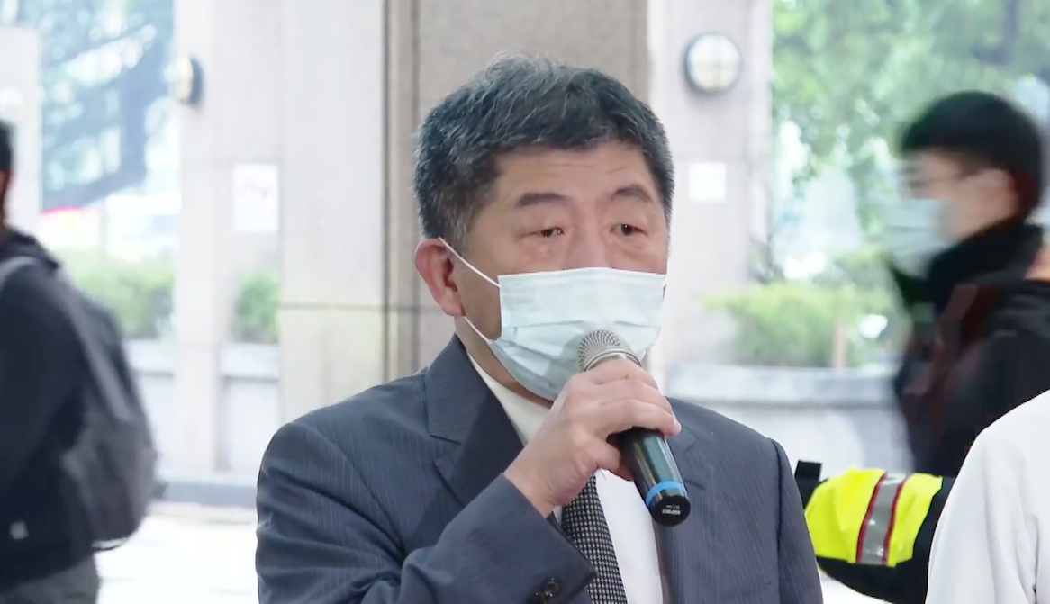 衛福部部長陳時中今赴台大施打疫苗。 圖：曾郡秋/攝
