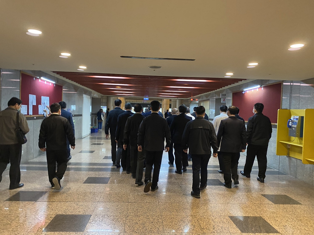 行政院長蘇貞昌和衛福部長陳時中今早赴台大醫院施打疫苗。 圖：曾郡秋／攝