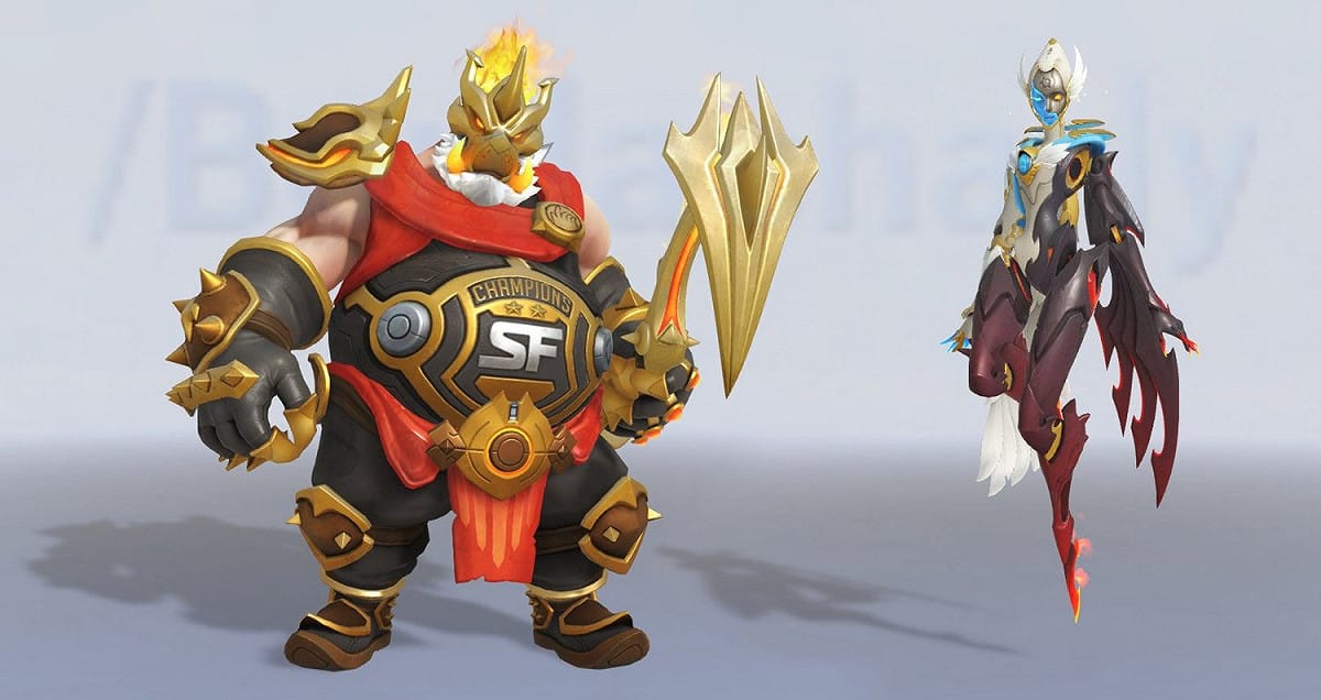 OWL 2020賽季聯賽冠軍與MVP造型今日正式於遊戲上架，只要擁有兩百枚聯賽幣的玩家都可以直接購買。 圖：翻攝自推特