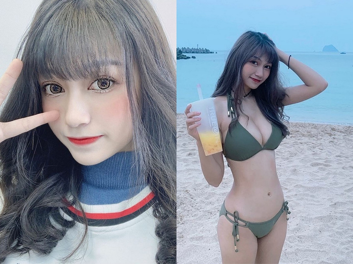 校園女神「CC」擁有甜美的外表和不科學的身材。 圖：翻攝自IG