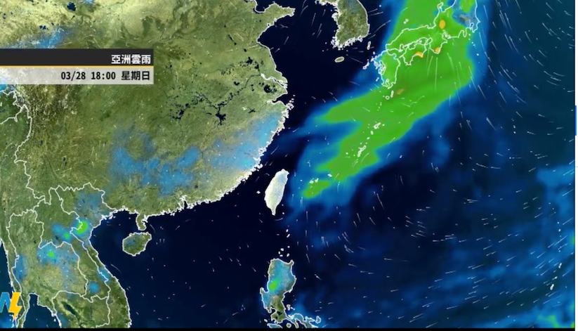 天氣風險說明，今日仍是晴時多雲天氣，午後各地山區配合熱力作用雲量將增多，並北部、東半部山區發生短暫陣雨機會較高。 圖：天氣風險/提供