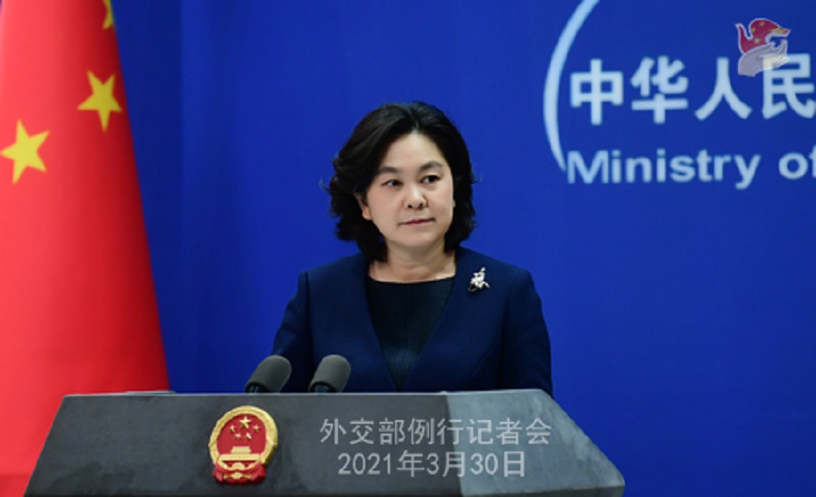 中國外交部發言人華春瑩。 圖：翻攝中國外交部