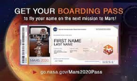 NASA火星船票。 圖 : 翻攝自NASA官網
