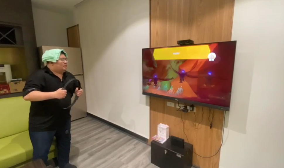 蔡易餘靠玩遊戲減肥。 圖:蔡易餘辦公室提供