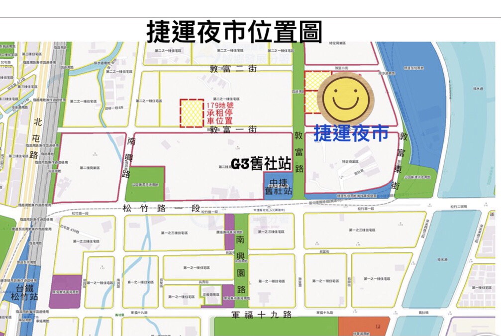 捷運夜市位置圖。 台中市政府/提供