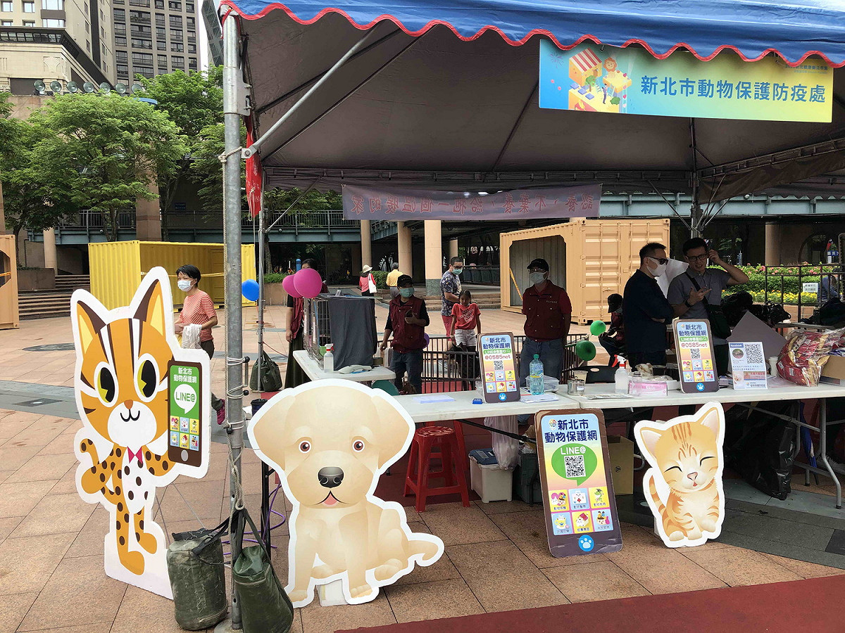 新北市動保處辦理狂犬病巡迴注射(板橋區109年)。 圖：新北市動保處提供