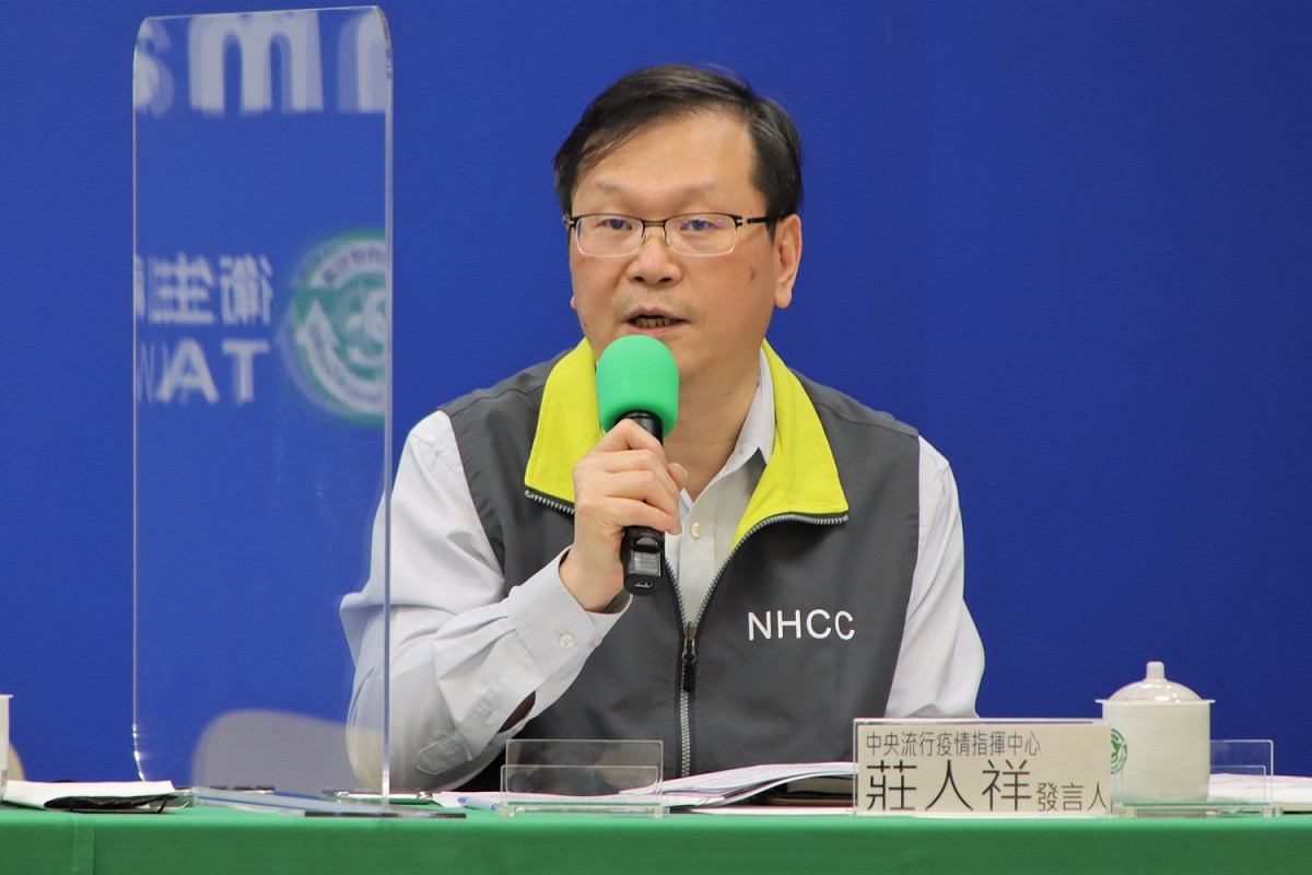 中央流行疫情指揮中心發言人莊人祥。 圖：中央流行疫情指揮中心/提供