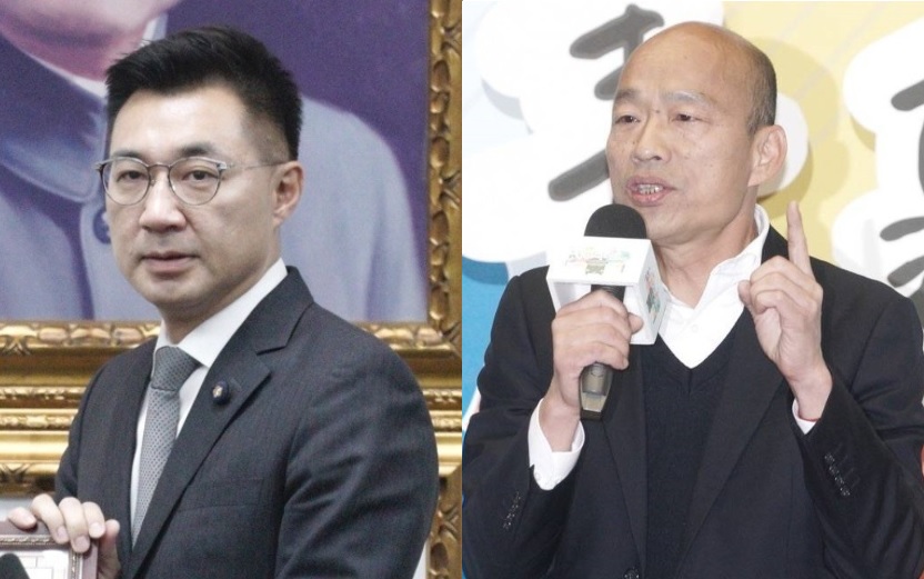 國民黨主席江啟臣、前高雄市長韓國瑜 圖：張良一／攝(合成圖)
