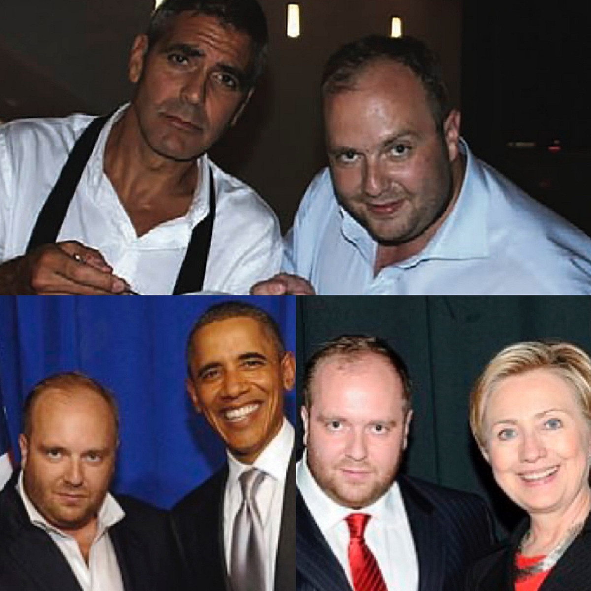 報導稱，格瑞欽是政商名人，他和前美國總統歐巴馬（Barack Obama）、前美國國務卿希拉蕊（Hillary Clinton）、好萊塢影星喬治．克隆尼（George Clooney）等名人皆曾合照。 圖 : 翻攝自Vitaliy Grechin臉書
