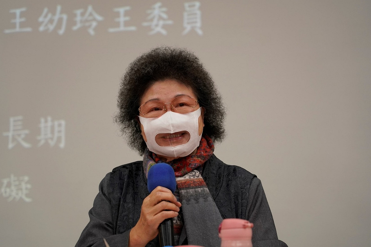 國家人權委員會主委陳菊戴上透明口罩參與CRPD北區座談會 圖：國家人權委員會提供