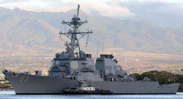 美軍第七艦隊亞里．柏克級驅逐艦約翰．保羅．瓊斯號（USS John Paul Jones DDG-53）資料照。 圖 : 翻攝自環球時報