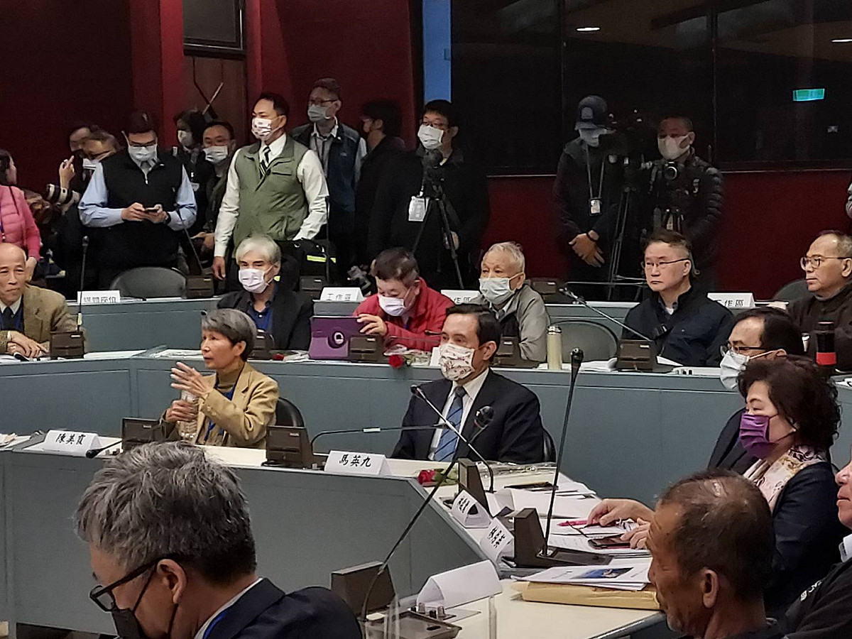 前總統馬英九出席保釣運動研討會。 圖:陳佩君/攝