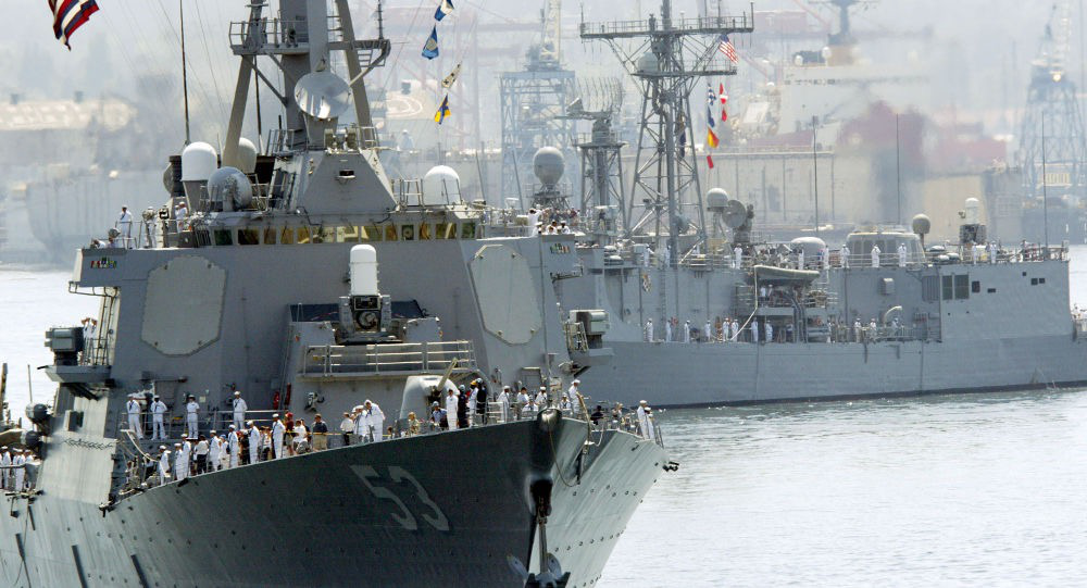 美軍第七艦隊。 圖 : 翻攝自環球網