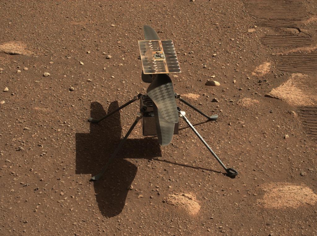 「創新號火星直升機」（Ingenuity Mars Helicopter）首飛日期延後，最快可能本月14日才能首飛。 圖/NASA推特