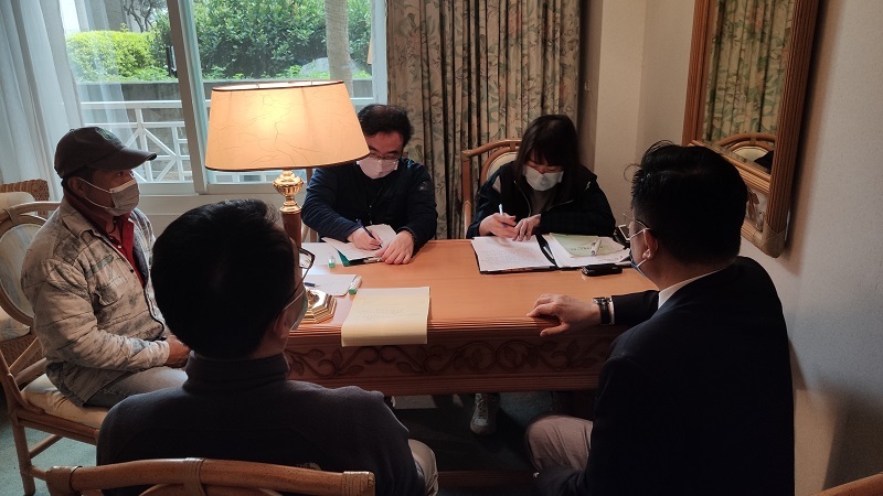新北勞工局在4月9日對美麗華實施勞動檢查。 圖：新北市勞工局提供