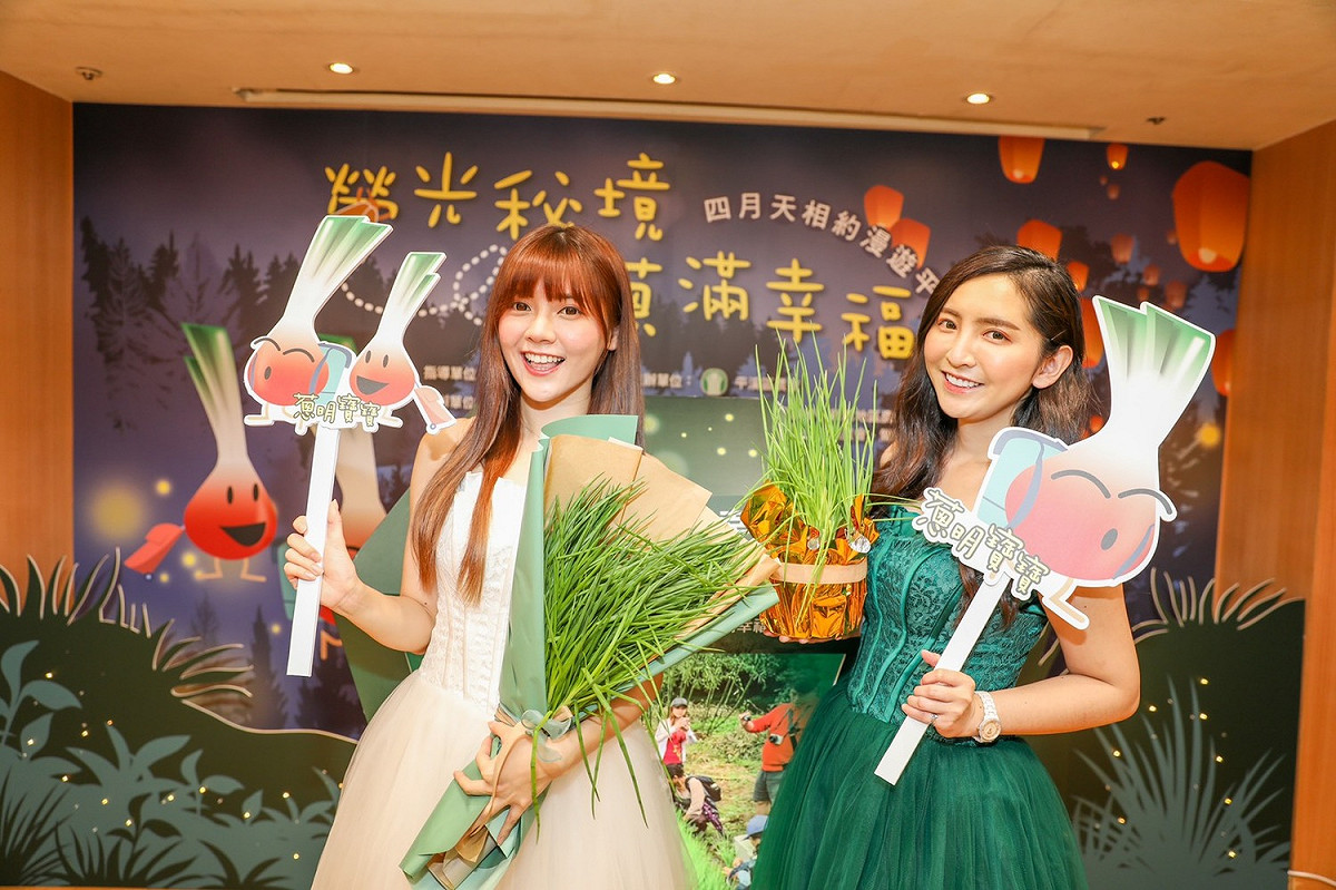 新北市平溪區美味的珠蔥熱鬧上市。 圖：新北市政府提供