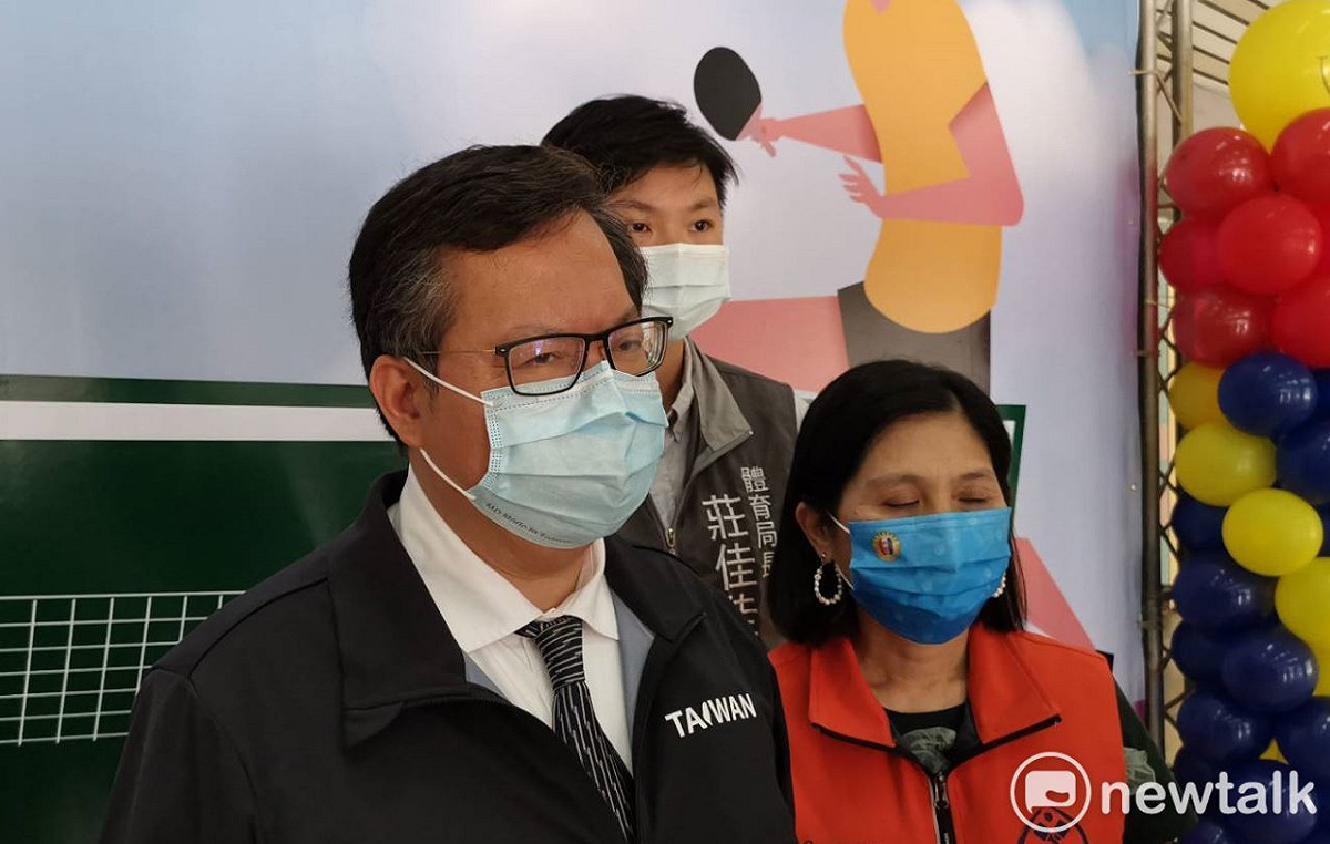 鄭文燦表示，疫苗打完後他精神很好，也沒有發燒或頭痛等不良反應，一切都很正常。 圖：林昀真/攝