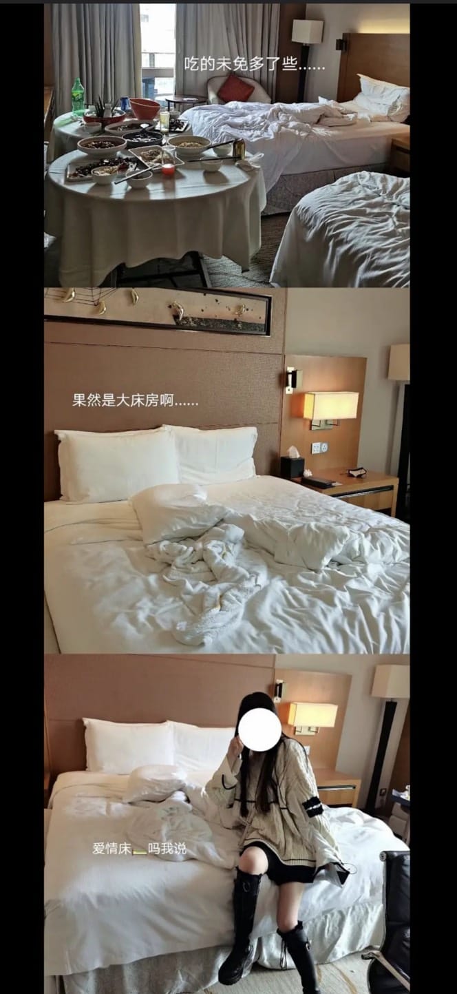 近日有私生飯闖入時代少年團住過的飯店。 圖：翻攝自微博