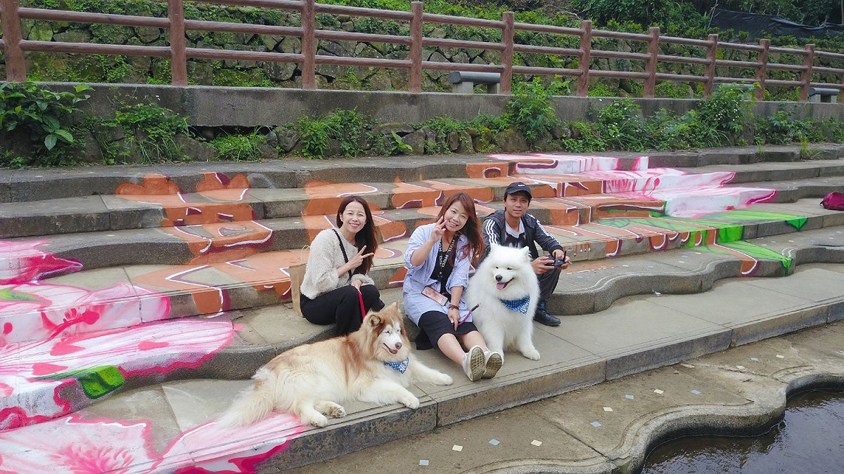 杜鵑基地河岸塗鴉。 圖：哈doglife提供