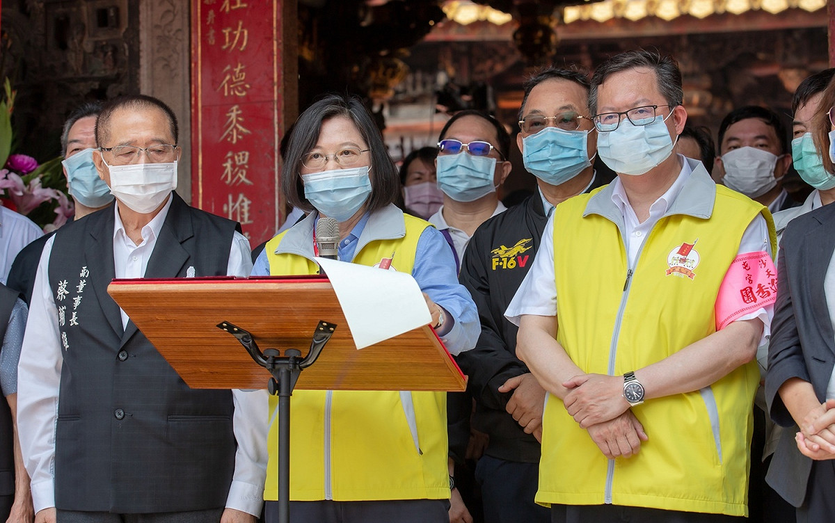 總統蔡英文前往北港朝天宮參拜 圖：總統府提供