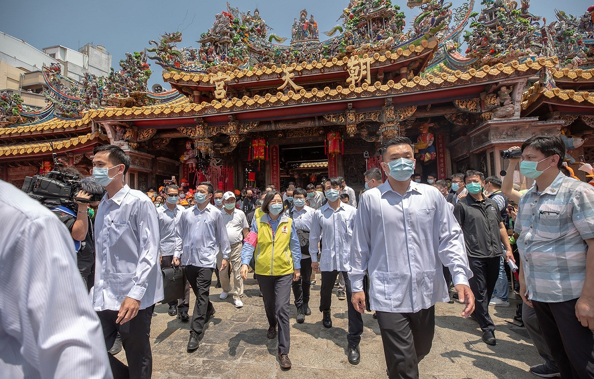 總統蔡英文前往北港朝天宮參拜 圖：總統府提供