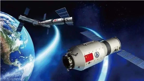 中國外交部發言人趙立堅表示，中方向聯合國通報「星鏈」衛星危險接近中國空間站、威脅在軌太空人安全的有關情況，是履行《外空條約》第五條規定的國際義務。（衛星示意圖） 圖 : 翻攝自微博