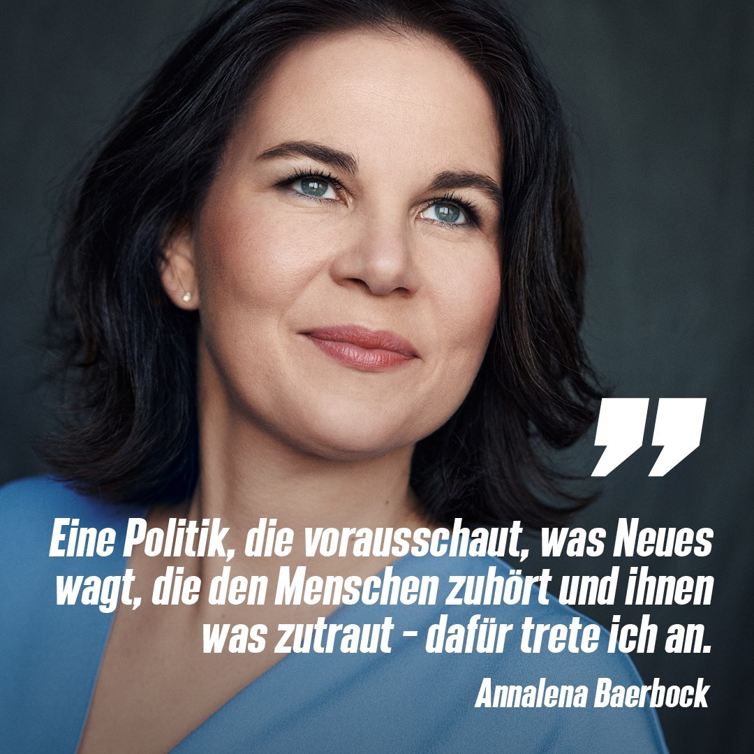 德國綠黨今（19）日宣布提名40歲的黨主席貝爾伯克（Annalena Baerbock）角逐總理寶座。 圖：翻攝貝爾伯克臉書