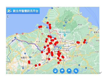 新北市智慧防汛平台。 圖：新北市水利局提供