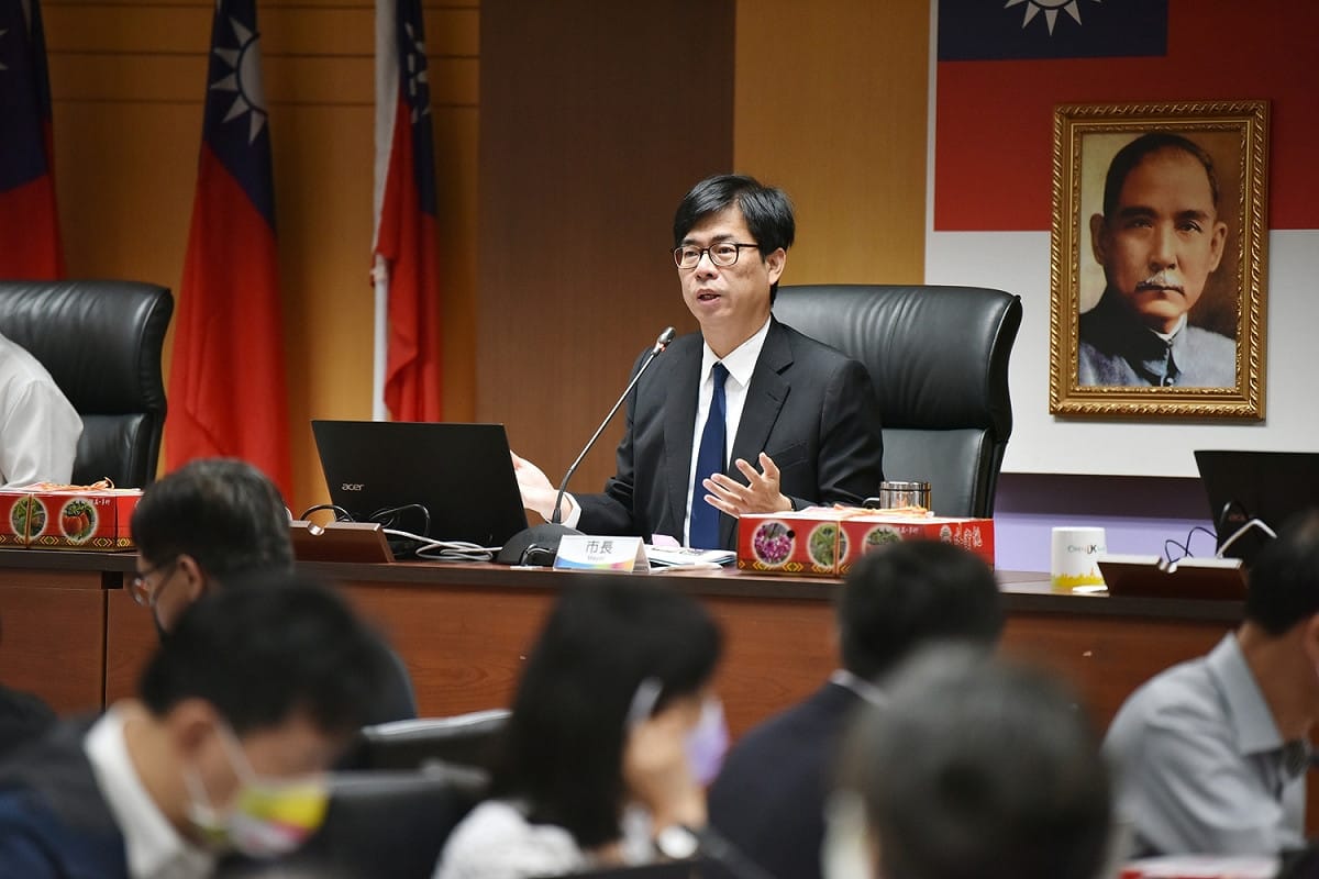 陳其邁接連主持市政會議與防疫應變會議。 圖：高雄市政府/提供