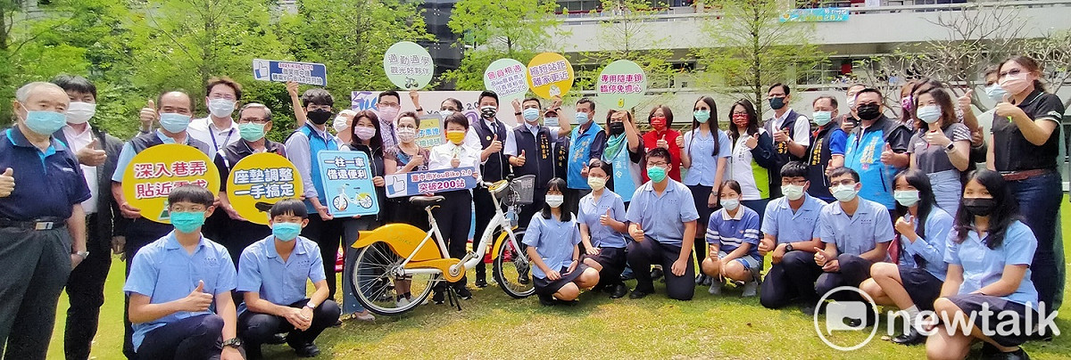 YouBike2.0第200站在明道中學啟用。  唐復年/攝