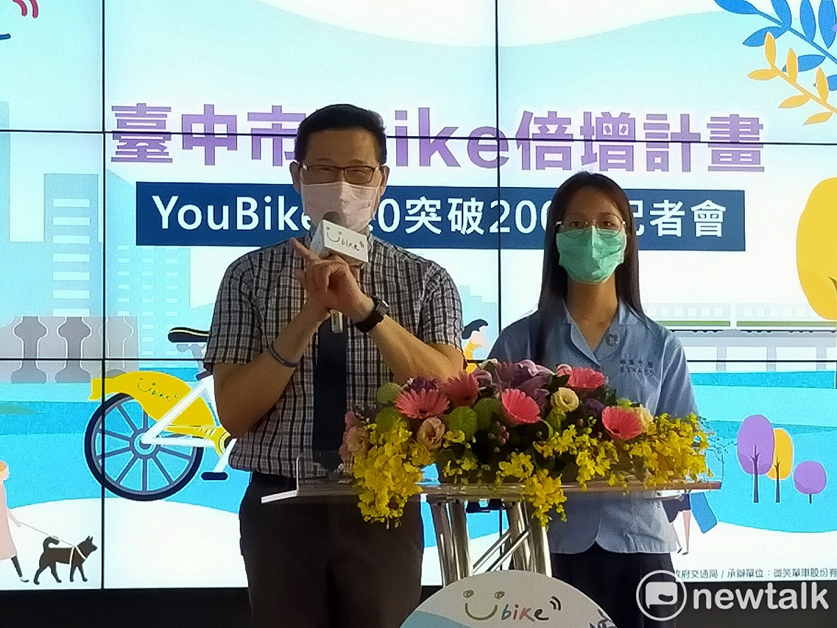 明道中學校長汪大久說明學校師生的綠捷生活圈計畫。 唐復年/攝