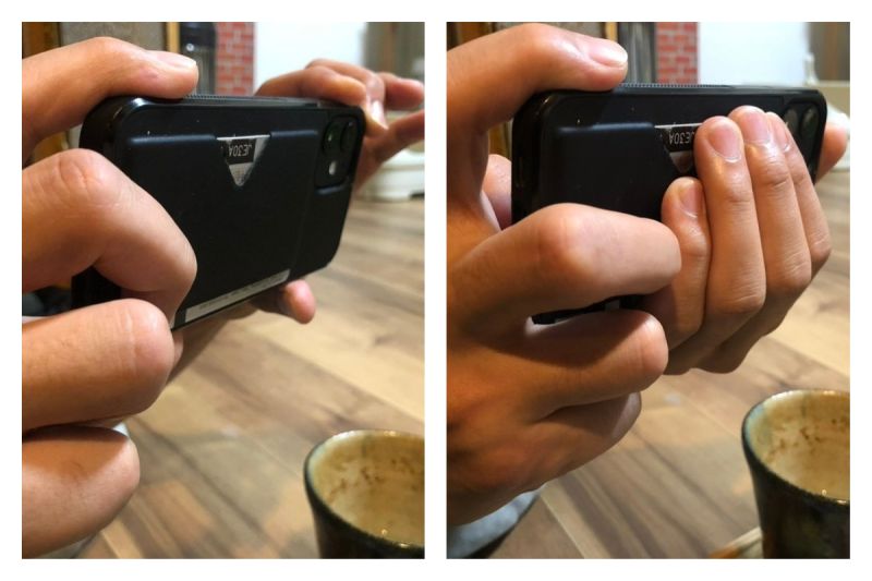 日本網友發現，手機「拍照姿勢」大有玄機，從不同的習慣動作可以看出個人的年齡。 圖／翻攝自@pddk的推特